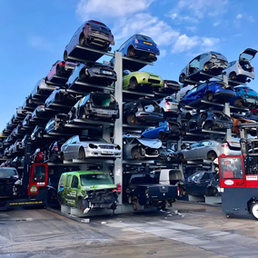 Cantilever Salvage Racking for Vehicle Storage 