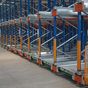 The shuttle system is a semi-automated storage system.